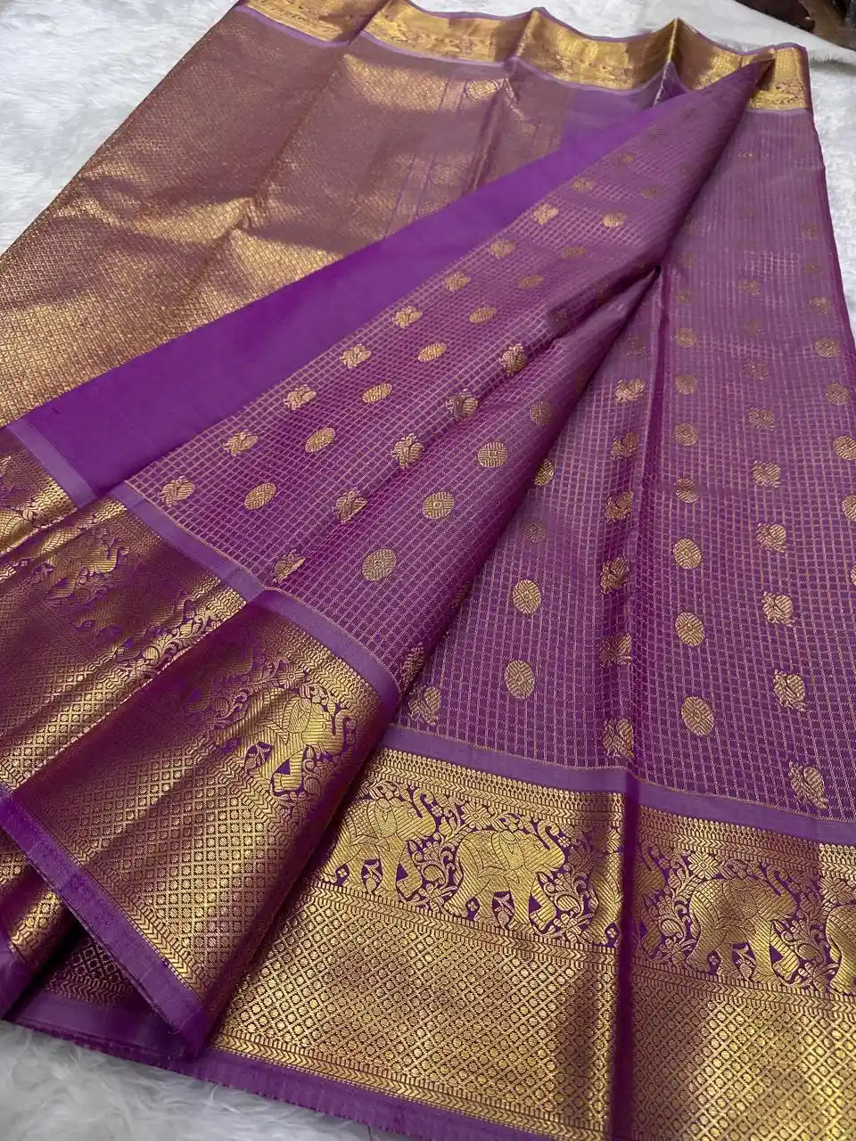 Deep Purple Kanchi Light Weight Silk Saree